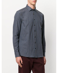 Chemise à rayures verticales bleu marine Etro