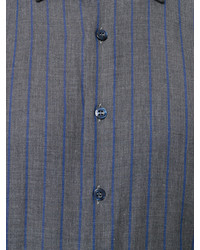 Chemise à rayures verticales bleu marine Etro