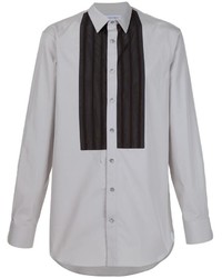 Chemise à rayures verticales grise Alexander McQueen