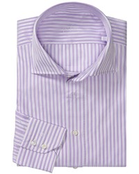Chemise à rayures verticales violet clair