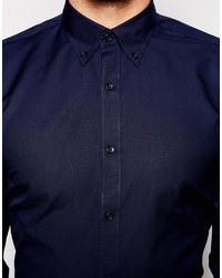 Chemise bleu marine Selected