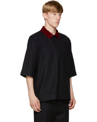 Chemise bleu marine Sacai