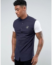 Chemise bleu marine Siksilk