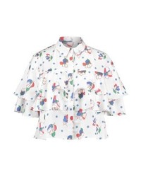 Chemise boutonnée à manches courtes à fleurs multicolore LOST INK