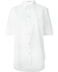 Chemise boutonnée à manches courtes blanche Acne Studios