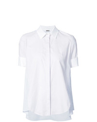 Chemise boutonnée à manches courtes blanche Adam Lippes