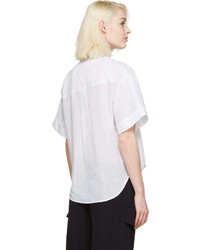 Chemise boutonnée à manches courtes blanche Band Of Outsiders