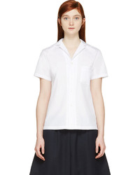 Chemise boutonnée à manches courtes blanche Comme Des Garcons Comme Des Garcons