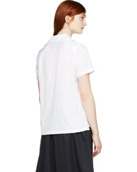 Chemise boutonnée à manches courtes blanche Comme Des Garcons Comme Des Garcons