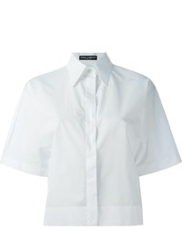 Chemise boutonnée à manches courtes blanche Dolce & Gabbana