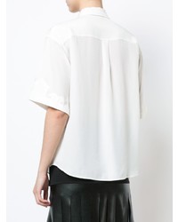 Chemise boutonnée à manches courtes blanche Toga