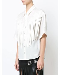 Chemise boutonnée à manches courtes blanche Toga