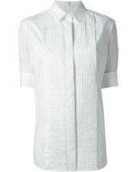 Chemise boutonnée à manches courtes blanche McQ by Alexander McQueen