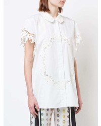 Chemise boutonnée à manches courtes blanche Rosie Assoulin