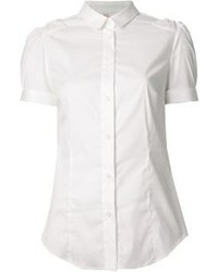 Chemise boutonnée à manches courtes blanche RED Valentino