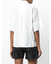 Chemise boutonnée à manches courtes blanche Tomas Maier