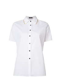 Chemise boutonnée à manches courtes blanche Sophie Theallet