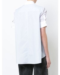Chemise boutonnée à manches courtes blanche Adam Lippes
