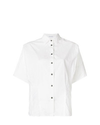 Chemise boutonnée à manches courtes blanche Tomas Maier