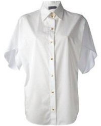 Chemise boutonnée à manches courtes blanche Ungaro