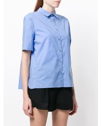 Chemise boutonnée à manches courtes bleu clair Twin-Set
