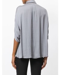 Chemise boutonnée à manches courtes grise Styland