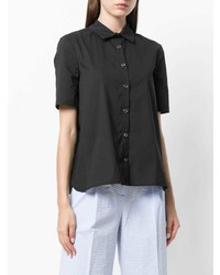 Chemise boutonnée à manches courtes noire Twin-Set