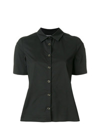 Chemise boutonnée à manches courtes noire Twin-Set