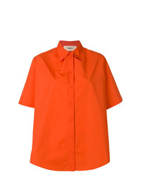 Chemise boutonnée à manches courtes orange Ports 1961