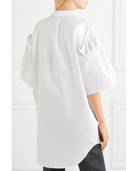 Chemise boutonnée à manches courtes ornée blanche Mother of Pearl