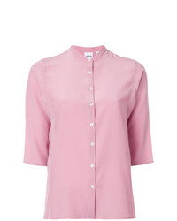 Chemise boutonnée à manches courtes rose Aspesi