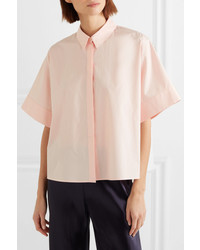 Chemise boutonnée à manches courtes rose Jil Sander