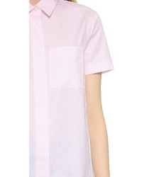 Chemise boutonnée à manches courtes rose Victoria Beckham