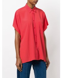 Chemise boutonnée à manches courtes rouge M Missoni