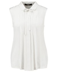 Chemise boutonnée sans manches blanche Max Mara