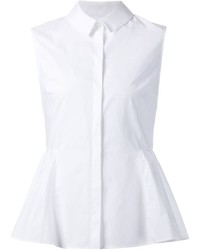 Chemise boutonnée sans manches blanche McQ by Alexander McQueen