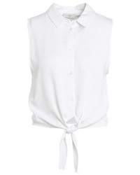 Chemise boutonnée sans manches blanche Minimum