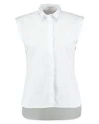 Chemise boutonnée sans manches blanche Seidensticker