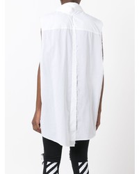 Chemise boutonnée sans manches blanche Unravel Project