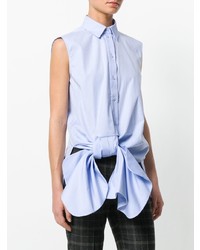 Chemise boutonnée sans manches bleu clair Victoria Victoria Beckham