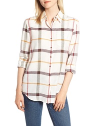 Chemise de ville à carreaux beige