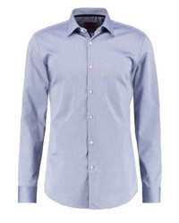 Chemise de ville à carreaux bleu clair Hugo Boss