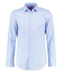 Chemise de ville à carreaux bleu clair Hugo Boss