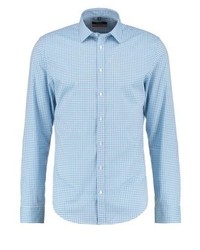 Chemise de ville à carreaux bleu clair Seidensticker