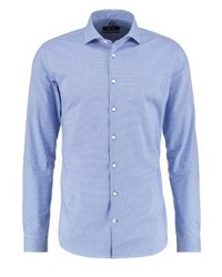Chemise de ville à carreaux bleu clair Seidensticker