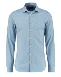Chemise de ville à carreaux bleu clair Seidensticker