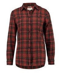 Chemise de ville à carreaux bordeaux Ralph Lauren