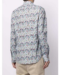 Chemise de ville à fleurs bleu clair Paul Smith