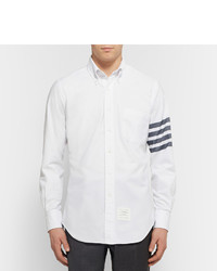 Chemise de ville à rayures horizontales blanche Thom Browne