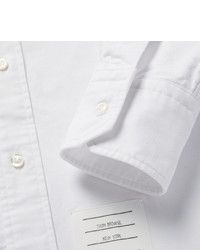 Chemise de ville à rayures horizontales blanche Thom Browne